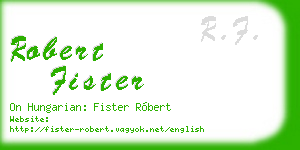 robert fister business card